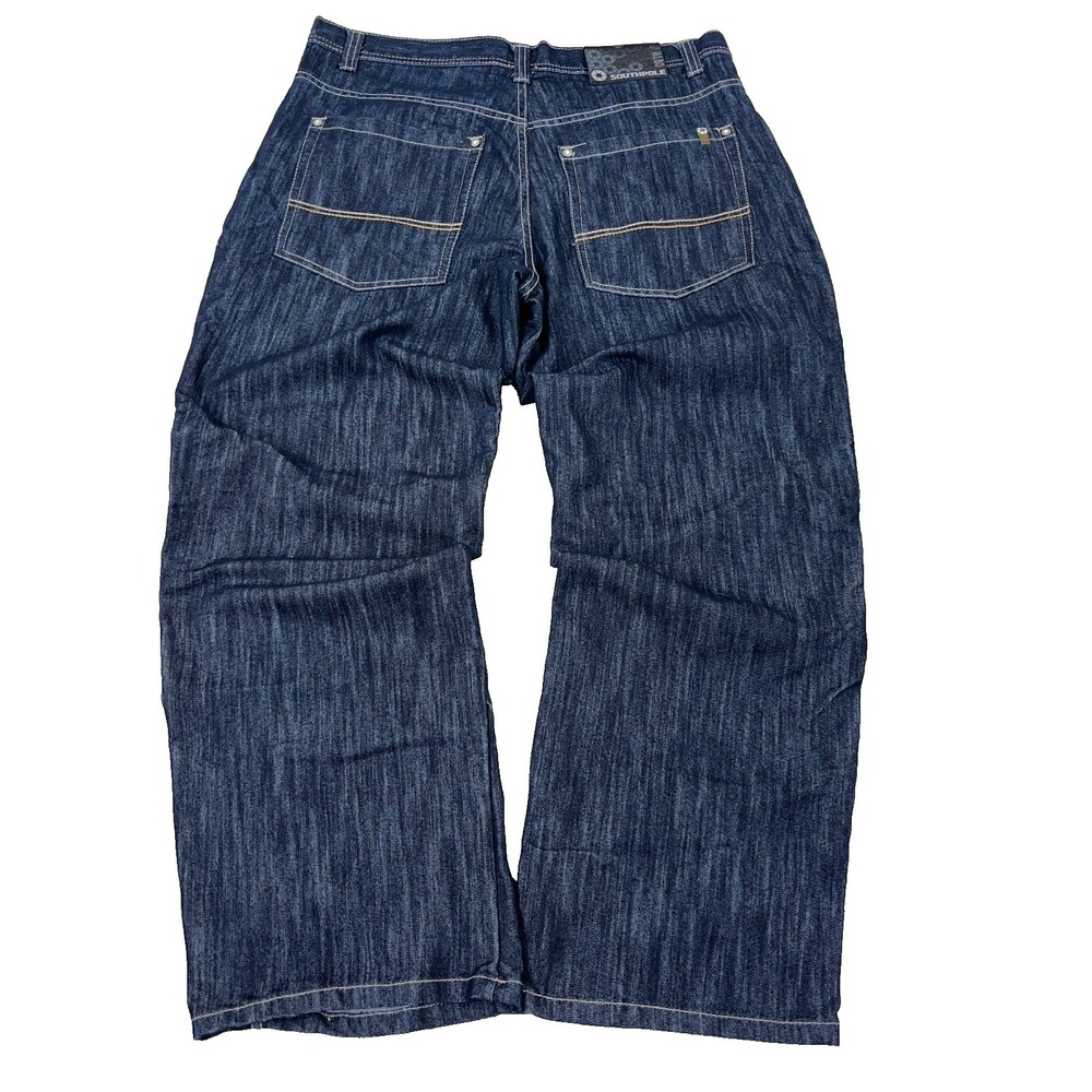 Vintage Y2K South Pole Jeans Men 40x32 Baggy Loose Fit Dark Wash Skate Grunge
